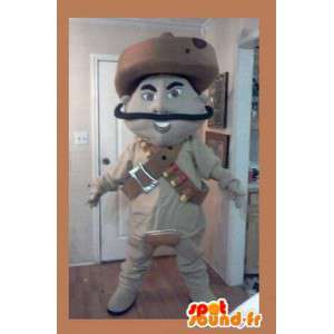 Mascot kledd i beige...