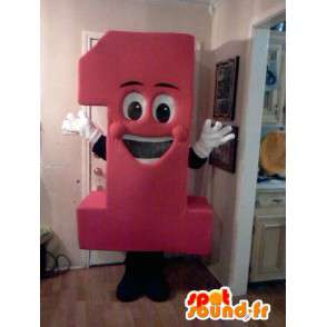 Mascot numero 1 - numero 1 costume - MASFR002604 - Mascotte non classificati