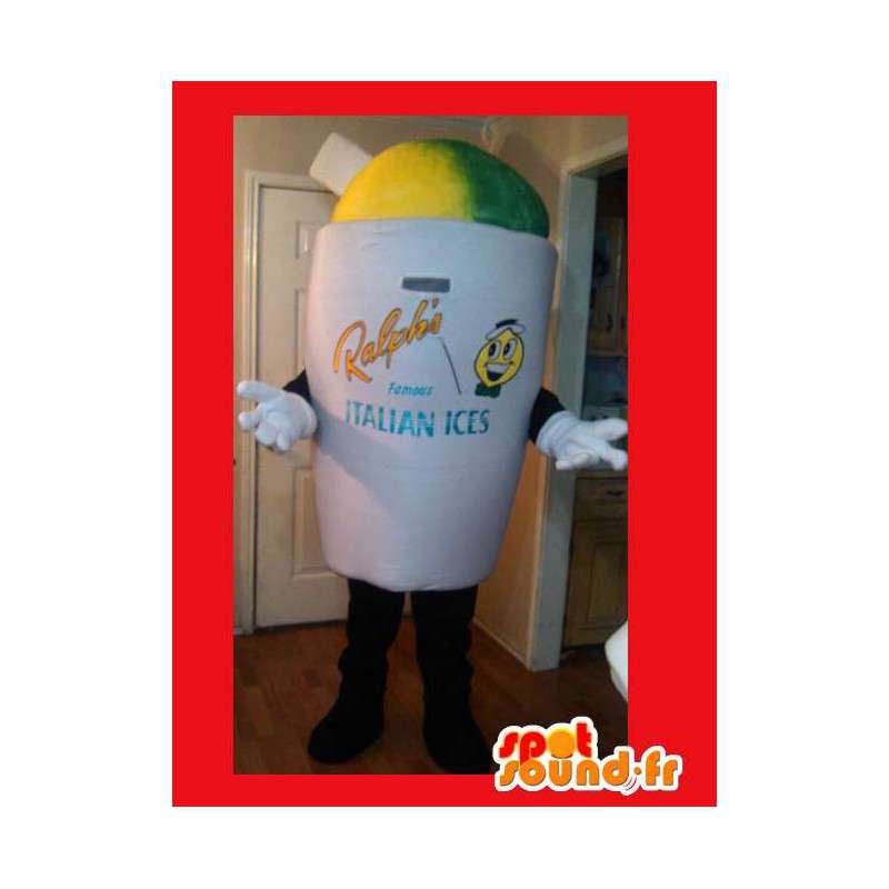 Mascot gigantische pot ijs - ice Costume - MASFR002605 - Fast Food Mascottes