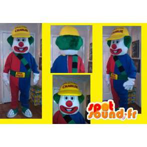 Obří barevné klaun kostým - Clown Maskot - MASFR002606 - maskoti Circus