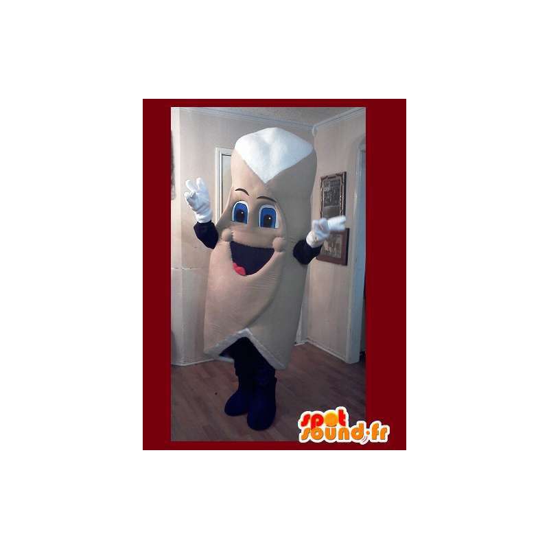 Mascot vorm van een gigantische pannenkoek - pannenkoeken Costume - MASFR002607 - Niet-ingedeelde Mascottes