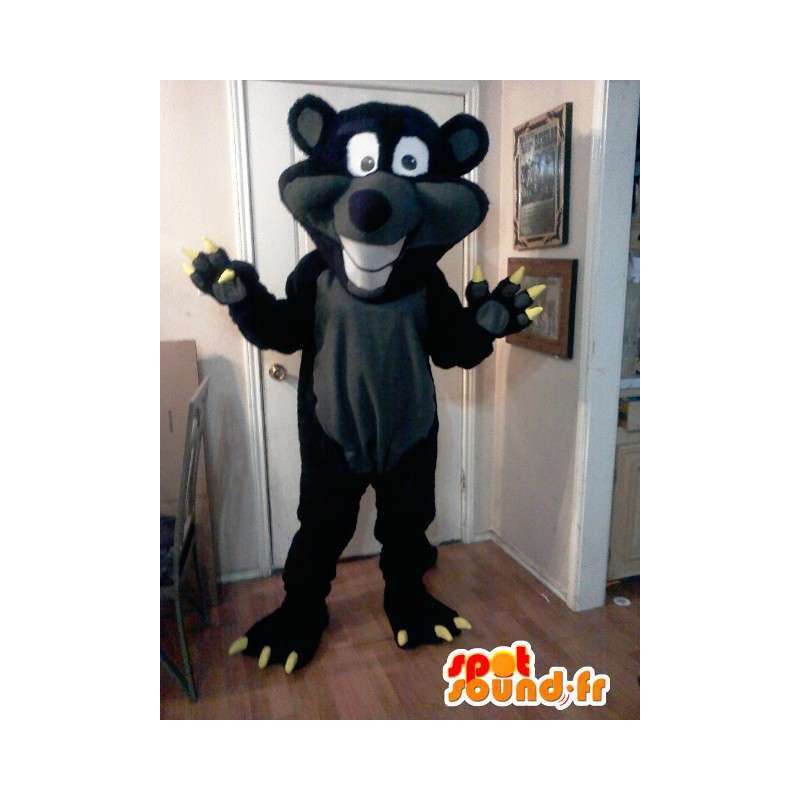 Mascot sorrindo pantera negra - traje pantera - MASFR002609 - Tiger Mascotes