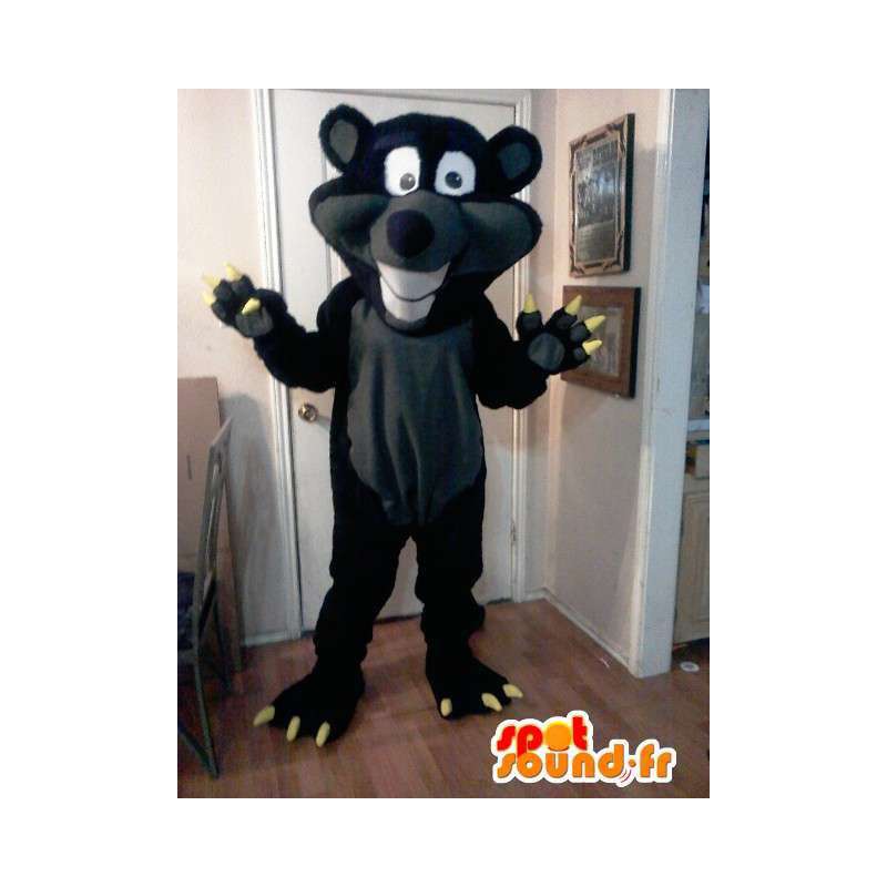 Sonreír mascota de la pantera negro - Disfraz Panther - MASFR002609 - Mascotas de tigre