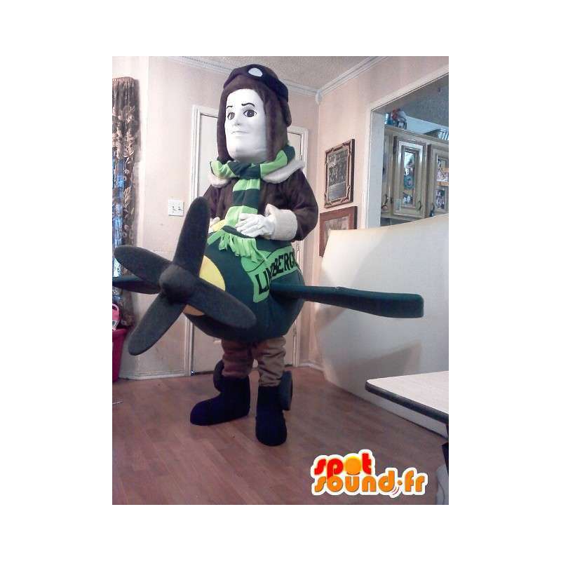 Mascotte d'aviateur - Costume pilote d'avion - MASFR002615 - Mascottes Homme