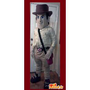 Mascot maneira explorador Indiana Jones - explorador Costume - MASFR002623 - Celebridades Mascotes