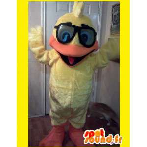 Pato óculos gigantes mascote - traje de pato - MASFR002631 - patos mascote