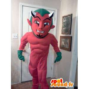 赤い悪魔のマスコット-ハロウィンコスチューム-MASFR002632-行方不明の動物のマスコット