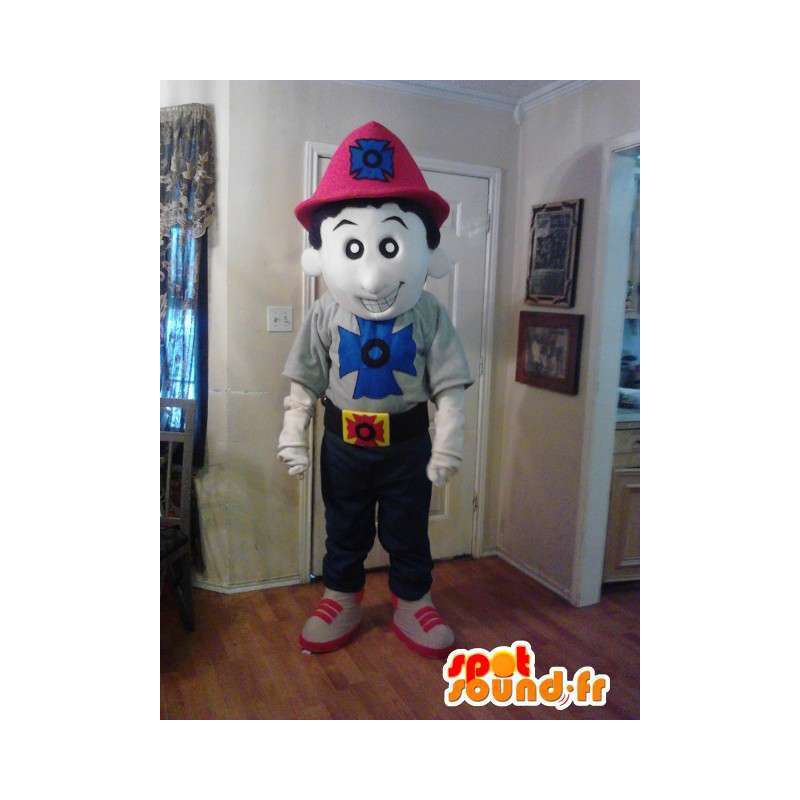 Mascote bombeiro - bombeiro Vestido - MASFR002639 - Mascotes homem