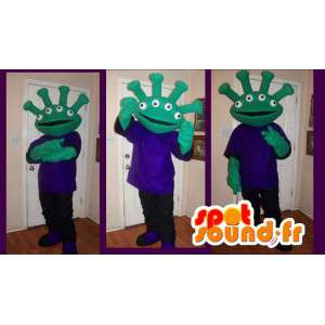 Mascot alieno verde e viola - spazio Disguise - MASFR002647 - Mascotte animale mancante