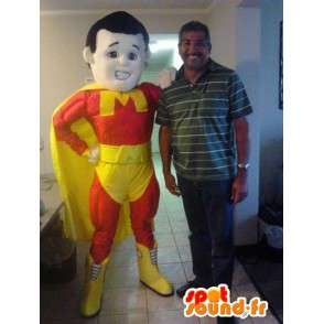 Mascot superhero red and yellow - Costume superhero - MASFR002649 - Superhero mascot