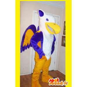 Mascot blauw en oranje griffin - gier Disguise - MASFR002653 - uitgestorven dieren Mascottes