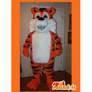 Mascotte tigre orange - Déguisement tigre orange - MASFR002654 - Mascottes Tigre