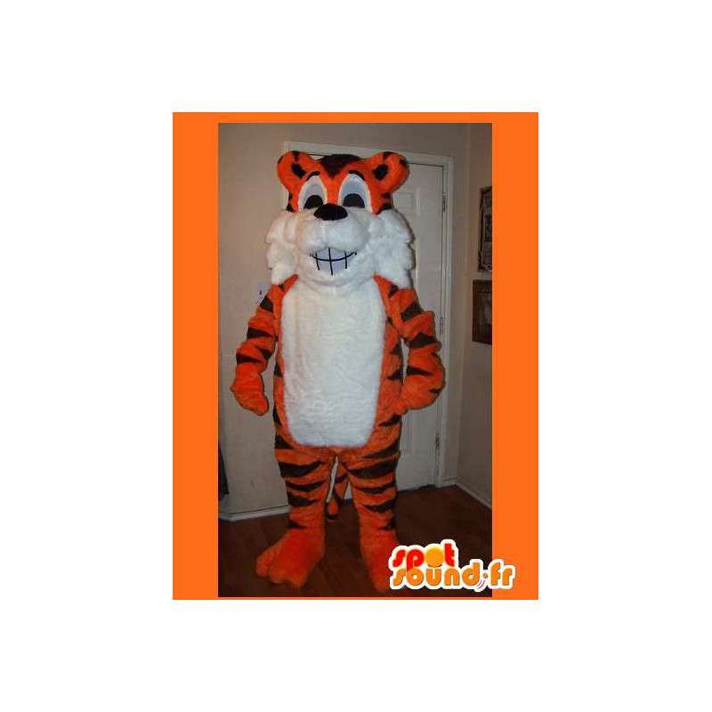 Tiger-Maskottchen orange - orange Tiger-Kostüm - MASFR002654 - Tiger Maskottchen