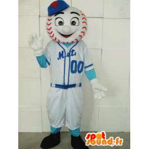 Mascot Giocatore di baseball - Disguise New York piatti - MASFR00220 - Mascotte sport