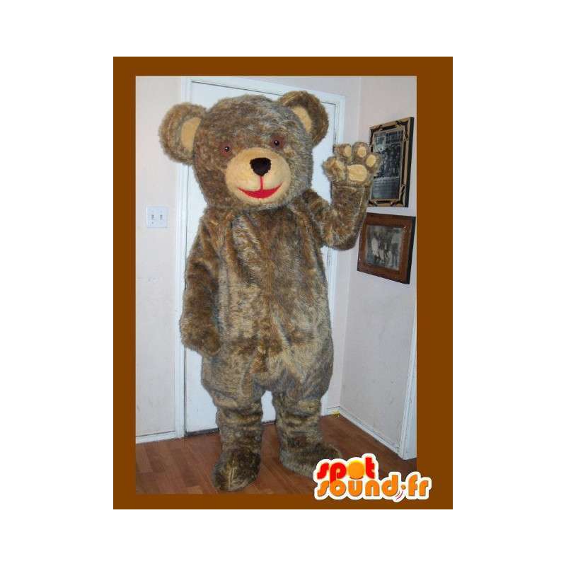 Brown teddy mascot giant - Bear Costume - MASFR002683 - Bear mascot