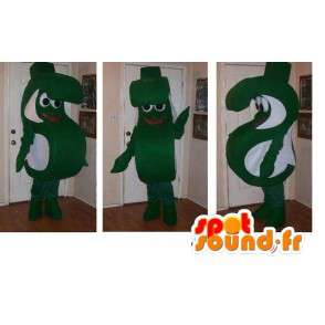 Mascote Caráter verde e branco Dólar - $ Disguise - MASFR002694 - objetos mascotes