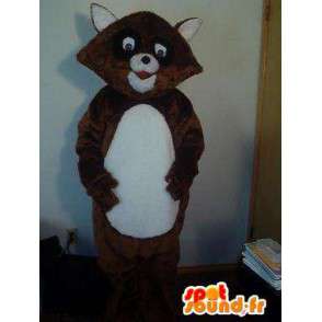 Mascotte raton laveur marron et blanc - Costume de raton laveur - MASFR002697 - Mascottes de ratons