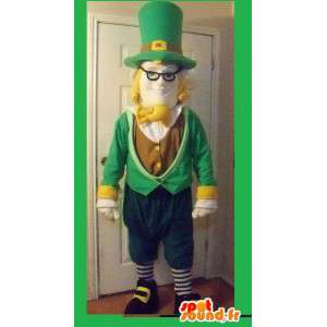 Irsk Leprechaun maskot grønt og brunt - irsk Costume - MASFR002712 - jule~~POS TRUNC