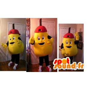 Muotoinen maskotti iso keltainen päärynä - päärynä Disguise - MASFR002722 - hedelmä Mascot