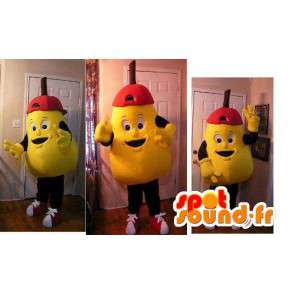 Mascot in the form of large yellow pear - pear Disguise - MASFR002722 - Fruit mascot