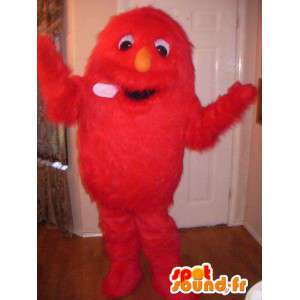 Håret rødt rød monster maskot - Behåret monster kostume -