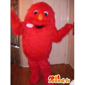 Red monster mascot all hairy - hairy monster Disguise - MASFR002724 - Monsters mascots