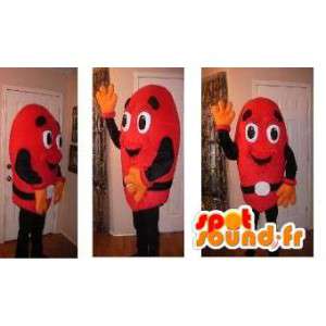 Pupazzo di neve rosso Mascot - Costume rosso M & M - MASFR002737 - Umani mascotte