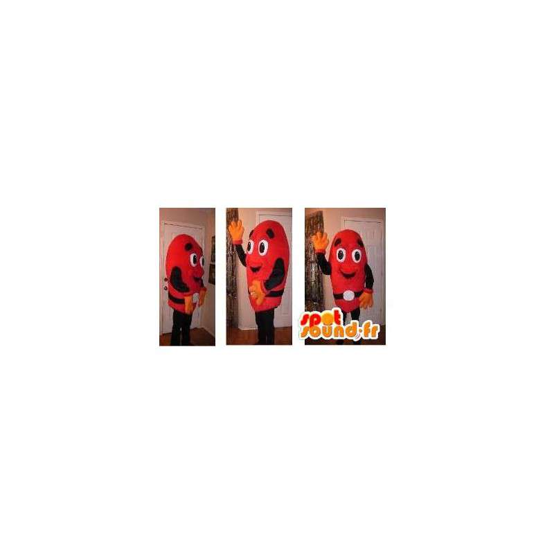 Red Mascot man - Disguise m & m's red - MASFR002737 - man Mascottes