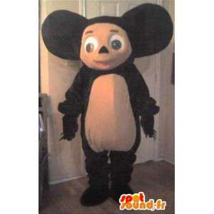 Mascot schwarze Maus mit Mickey Ohren - MASFR002738 - Maus-Maskottchen