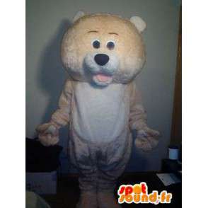 Maskot medvěd plyš oranžová - oranžová medvěd kostým - MASFR002740 - Bear Mascot