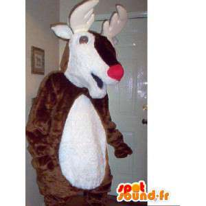 Julenissens reinsdyr maskot - brun reinsdyr kostyme - MASFR002745 - jule~~POS TRUNC