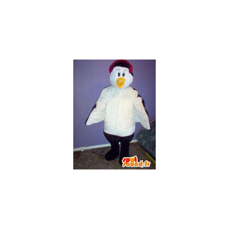 Penguin maskot med öronskydd - Penguin kostym - Spotsound maskot