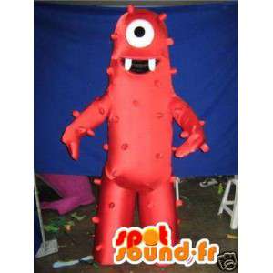 Mascot vermelho extraterrestre - traje vermelho monstro - MASFR002749 - mascotes monstros