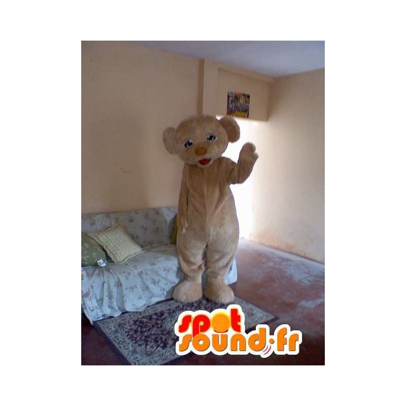 Maskot medvěd béžový teddy - medvěd kostým - MASFR002757 - Bear Mascot