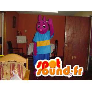 Lilla kanin maskot - Pink kanin kostume - Spotsound maskot