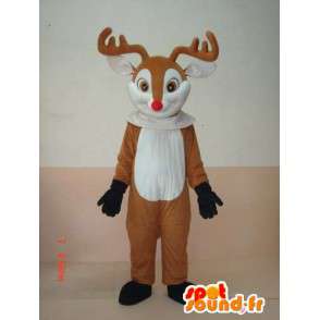 鹿のマスコット-森の外の動物の衣装-MASFR00176-鹿とDoeのマスコット