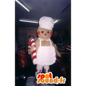 Muotoinen maskotti cook keksi - cookie puku - MASFR002782 - Mascottes de patisserie