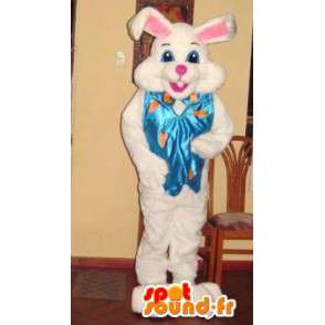 Konijn mascotte reuze teddy - wit konijn kostuum - MASFR002790 - Mascot konijnen