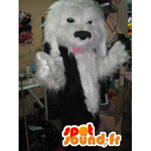 Maskot hvit utstoppet hund - hund drakt ruffled - MASFR002793 - Dog Maskoter