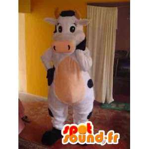 Mascotte della mucca in bianco e nero - Costume Cow  - MASFR002796 - Mucca mascotte