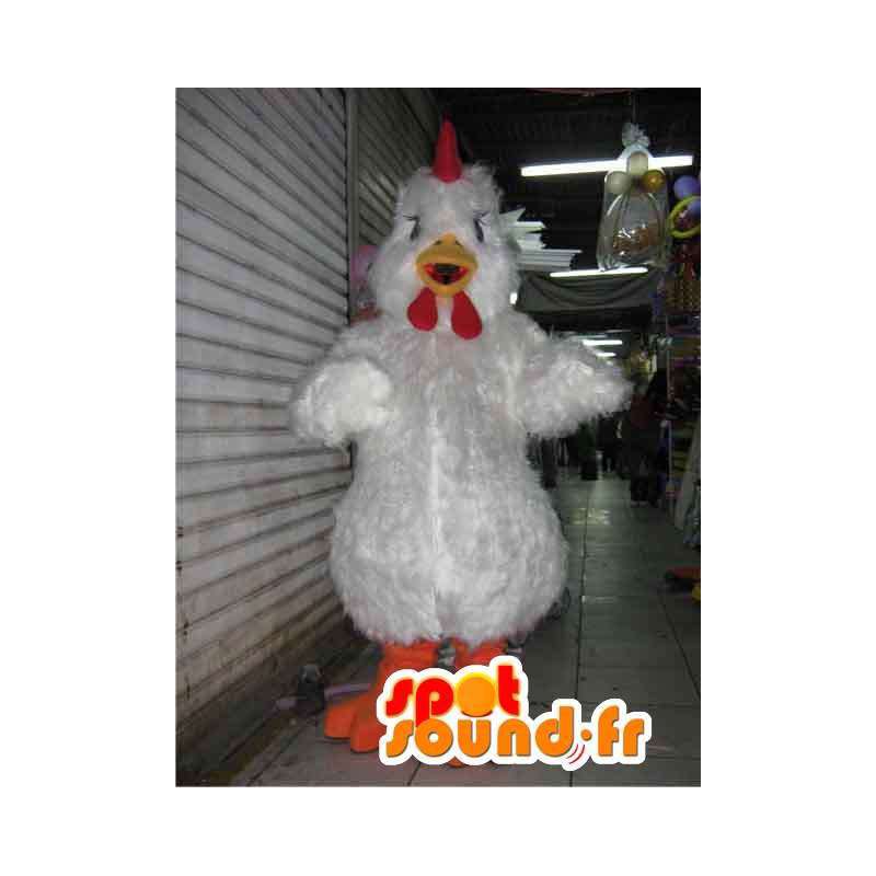 Chicken mascot giant white - white hen Disguise - MASFR002800 - Animal mascots