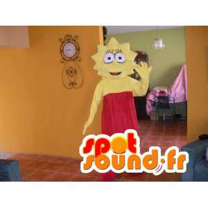 Lisa Simpsons maskot i rød kjole - Simpsons kostume - Spotsound