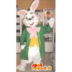 Kanin maskot i grønt kostume - plys bunny kostume - Spotsound