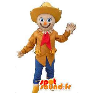 Fugleskremsel maskot med en lue - Scarecrow Costume - MASFR002810 - husdyr