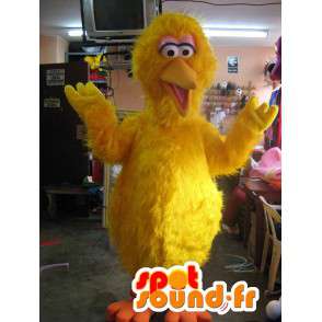 Yellow canary mascot all hairy - Disguise giant bird - MASFR002815 - Mascot of birds