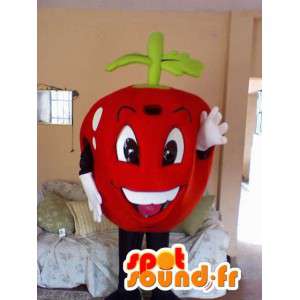 Vormige mascotte giant kersenrode - kers Costume - Fruit mascotte - MASFR002817 - SpotSound.fr