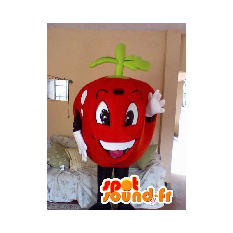 Em forma de mascote cereja gigante vermelha - Traje cereja - MASFR002817 - frutas Mascot