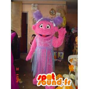 Kæmpe pink plys maskot - Pink plys kostume - Spotsound maskot