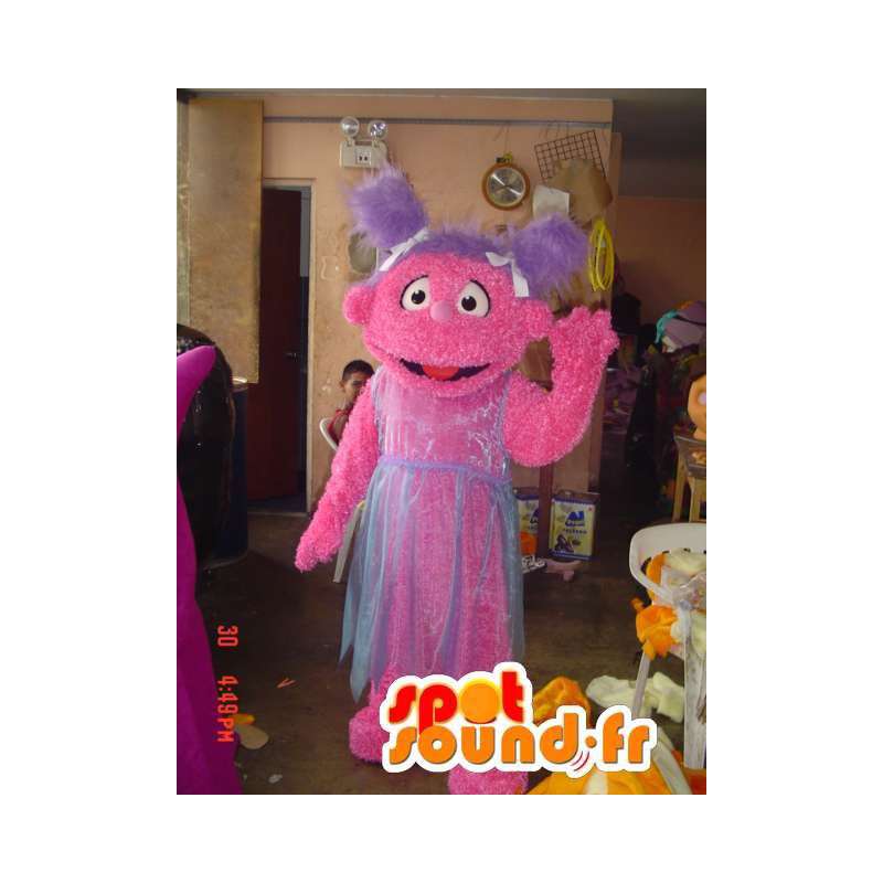 Kæmpe pink plys maskot - Pink plys kostume - Spotsound maskot