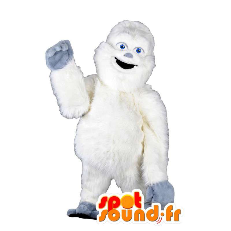 Koop Reusachtige witte gorilla mascotte alle harige - Costume Yeti in mascottes Gorillas Kleur Geen verandering Besnoeiing L cm) Goed om te Neen Met de kleren? (indien aanwezig op